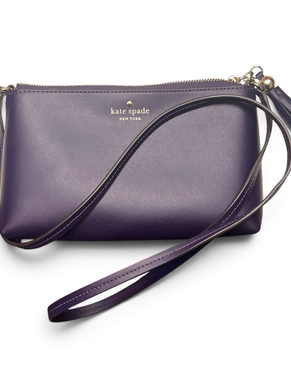 Kate Spade Ivy Street Amy Dark Purple Leather Crossbody Bag